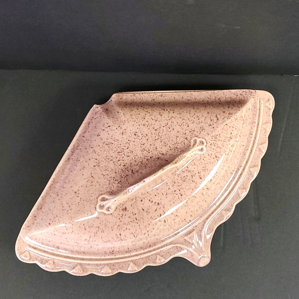 -MCM California Pottery pink ceramic  covered serving /trinket/candy dish